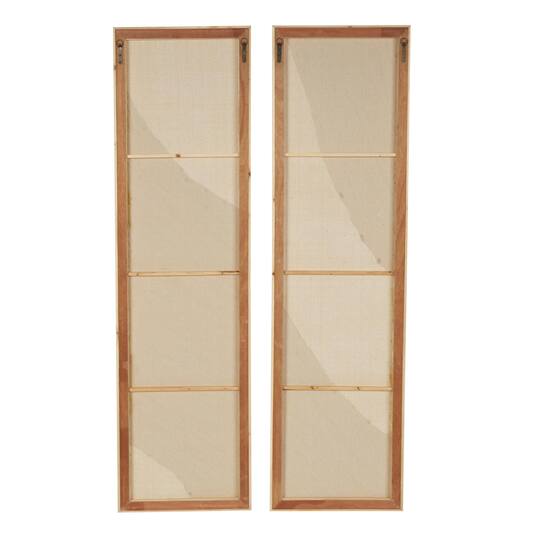 19.5" x 70.5" Cream Abstract Dimensional Wavy Textured Wood Panel Wall Décor Set